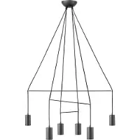 Nowodvorski Lighting Lustre IMBRIA noir 6xGU10x35W en métal, dimensions : 130x95x95 cm, IP20, Lighting