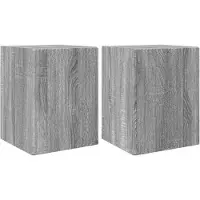 vidaXL : Meuble mural pour télévision, 2 pièces, bois imitation chêne Sonoma
