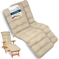 Beautissu 2X Matelas de plage confortable Deckchair, 200x50x8 cm, naturel