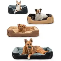 Markenlos Lit double pour chien et chat, lit moelleux pour animaux de compagnie