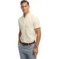 Superdry Preppy Oxford Short Sleeve Shirt Jaune 3XL Homme