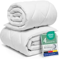 Beautissu Couette 4 saisons BeauNuit JD Lot de 2 155 x 200 cm