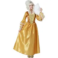 Atosa Courtesan Woman Costume Jaune 2XL Enfants