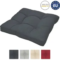Beautissu Coussin Lounge Outdoor Gris XLuna, 50 x 50 cm