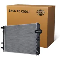 Hella Radiateur refroidissement moteur Ailettes de refroidissement brasées 600 - 402 mm pour e.a. TOYOTA YARIS