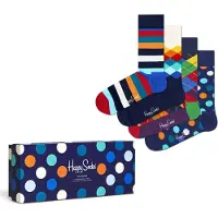 Happy socks Chaussettes bleu marine / bleu clair / rouge / blanc