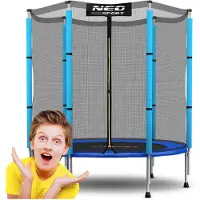 Janshop Trampoline de jardin pour enfants 140cm 4.5ft Neo-Sport