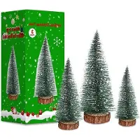 OEM Sapin de Noël artificiel, 3 tailles : mini-sapin avec socle en bois (10/15/20 cm)