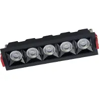 Lyora Spot encastrable noir Midi Led 5x1 LED - 4000K