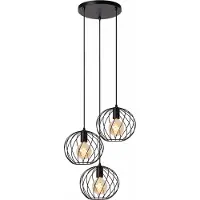 Lucide DANZA - Suspension - Ø 50 cm - 3xE27 - Noir