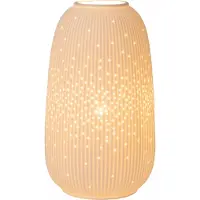 Lucide Lampe de table en porcelaine blanche 24 cm E14 Flores