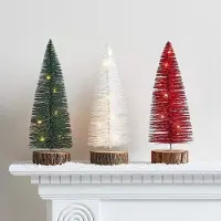 OEM Mini décoration de sapin de Noël, 12 cm, à LED, fonctionnant sur piles