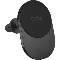 SBS Support Smartphone Pour Voiture Oplader Qi 2 Vent 15w Noir (tesuppventwirqi215w)