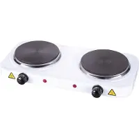 Esperanza Cuisinière électrique réglable EKH010W. 2 zones de chauffe. Blanche.