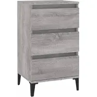 vidaXL Table de chevet sonoma gris 40x35x70 cm bois d'ingénierie