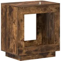 vidaXL Table d'appoint Chêne Fumé 60 x 40 x 65 cm Bois d¿ingénierie