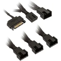 Kolink Câble répartiteur pour ventilateur 1-4 PWM - 35 cm, tressé, noir
