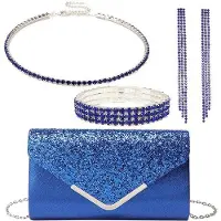 OEM Sac à main pailleté « Avond » avec ensemble de bijoux