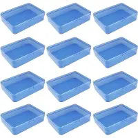 OEM Lot de 12 récipients en plastique bleus, rectangulaires, 115 x 85 x 28 mm