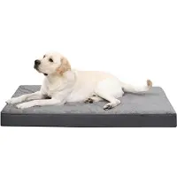 OEM Lit orthopédique pour grands chiens, lavable, 91 x 68 cm, gris