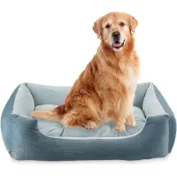 OEM Lit pour chien antidérapant bleu 90 x 70 cm, lavable