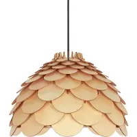 Light Prestige Suspension Burgo en bois clair, 1xE27x60W, dimensions : 120x35x35 cm, IP20,