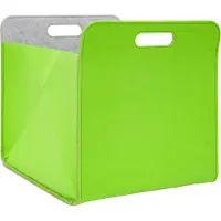 Dune Design Boîte de rangement 2 pièces Cube feutre vert pomme 33x38x33cm
