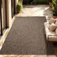 Paco Home In & Outdoor Tapis tissé plat uni moderne résistant aux intempéries pour terrasse cuisine Taille 140x200 cm