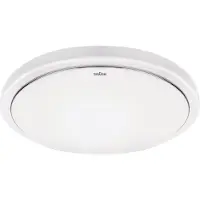 Strühm Salle de bain plafond moderne blanc rond Ø29cm couleur neutre LED 18W SOLA