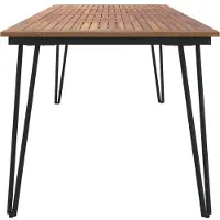 vidaXL Table de jardin pieds de table en épingle à cheveux 200x90x75 cm acacia massif