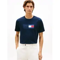 Tommy Hilfiger T-Shirt 'BRAND LOVE' bleu / rouge / blanc