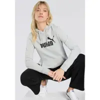 Puma Sweat de sport 'ESS No. 1' gris chiné / noir