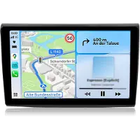 AWESAFE Autoradio Android 9 pouces 4+64 Go avec CarPlay et Android Auto DSP pour Fiat Bravo 2007-2012, GPS, 2-DIN, Bluetooth, Wi-Fi