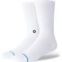 Stance Hommes, Chaussettes, Icône, Blanc, Noir, Multicolore, (Une unité par pack, 38 - 42)