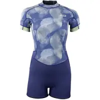 iON Amaze 2.5 Mm Woman Short Sleeve Back Zip Shorty Bleu XS Femme