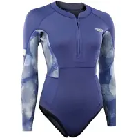 iON Amaze Hot 1.5 Mm Woman Long Sleeve Front Zip Shorty Bleu XS Femme