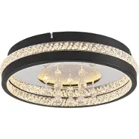 JUST LIGHT HANNI Plafonnier LED blanc chaud 20 W noir 15217-18