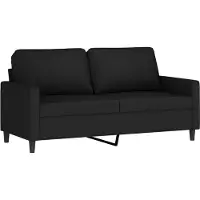 vidaXL Canapé 2 places noir 140 cm velours