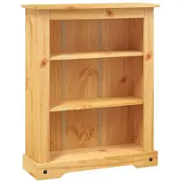 vidaXL Bibliothèque 3 niveaux Gamme Corona Pin mexicain 80x29x100 cm
