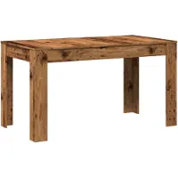 vidaXL Table de salle à manger aspect bois ancien 140x74,5x76 cm Bois composite