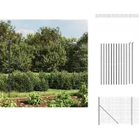 vidaXL Clôture grillagée avec bride au sol Anthracite 2,2x25 m - Panneaux de clôture