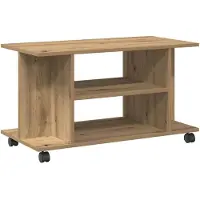 vidaXL Étagère TV avec roulettes Chêne Artisan 80x40x45 cm Bois composite