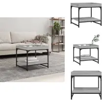 vidaXL Table basse Gris Sonoma 49,5x49,5x45 cm Bois composite - Tables basses