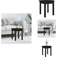 vidaXL Table basse noire Ø 45x40 cm Pin massif - Tables basses