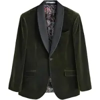 Next Veste de costume vert foncé / noir