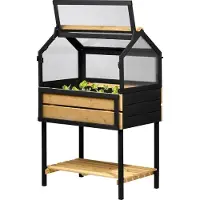 OEM Jardinière surélevée en bois de pin, L, 76 x 48 x 118 cm, anthracite