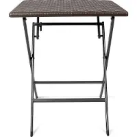 Famanu Table de jardin en bois pour terrasse et balcon