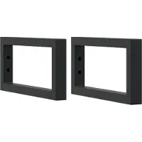 Syfax Supports d'étagères pour lavabo 2 pcs noir rectangulaire acier