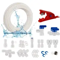 OEM Universel 15 m de conduite d'alimentation en eau - 25 pièces de raccord de filtre à eau RO - tuyau 1/4 pouce - tuyau de réfrigérateur - tuyau d'eau coupe-tube