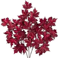 OEM Décoration d'automne : feuilles rouges en érable artificiel pour la table